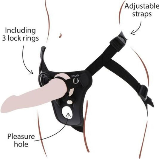 GET REAL - STRAP-ON PLEASURE HARNÉS NEGRO GET REAL
