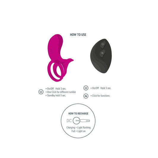 XOCOON - ANILLO VIBRADOR PARA PAREJAS FUCSIA XOCOON
