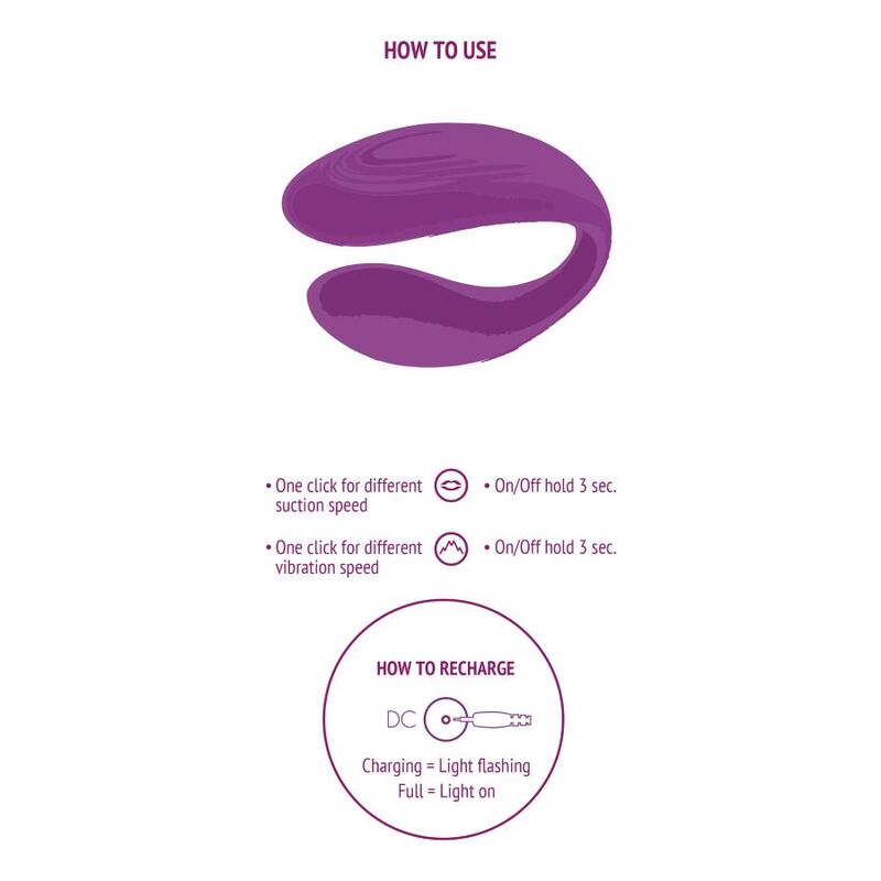 XOCOON - BOUND LOVE VIBRADOR PARA PAREJAS MORADO XOCOON