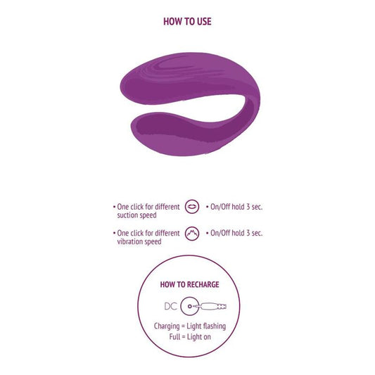 XOCOON - BOUND LOVE VIBRADOR PARA PAREJAS MORADO XOCOON
