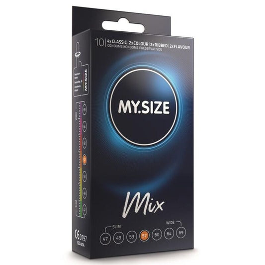 MY SIZE - MIX PRESERVATIVOS 57 MM 10 UNIDADES MY SIZE MIX