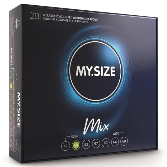 MY SIZE - MIX PRESERVATIVOS 49 MM 28 UNIDADES MY SIZE MIX