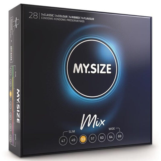 MY SIZE - MIX PRESERVATIVOS 53 MM 28 UNIDADES MY SIZE MIX