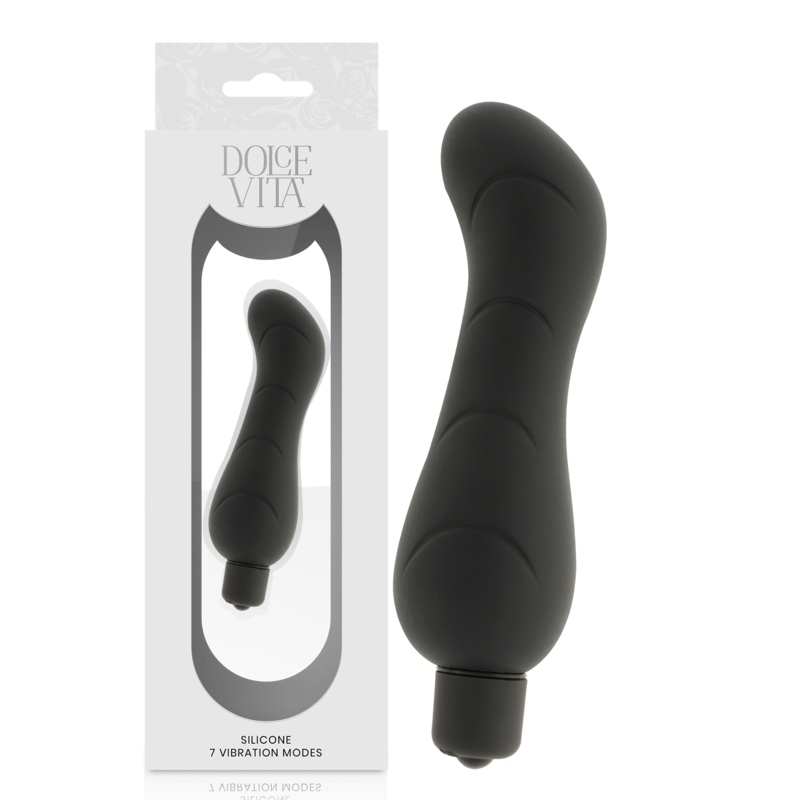 DOLCE VITA - G-SPOT VIBRADOR SILICONA NEGRO DOLCE VITA