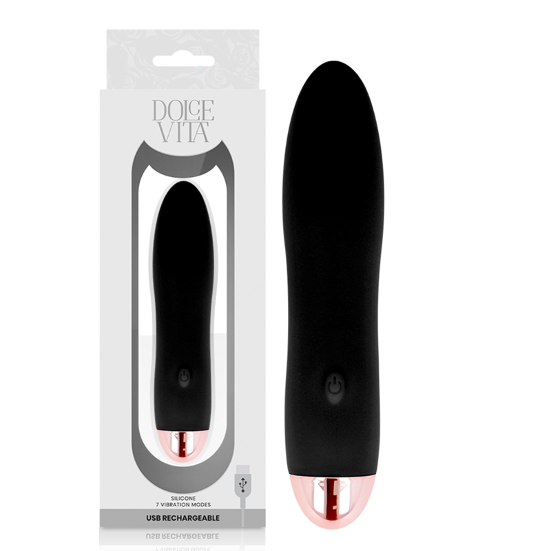 DOLCE VITA - VIBRADOR RECARGABLE FOUR NEGRO 7 VELOCIDADES DOLCE VITA