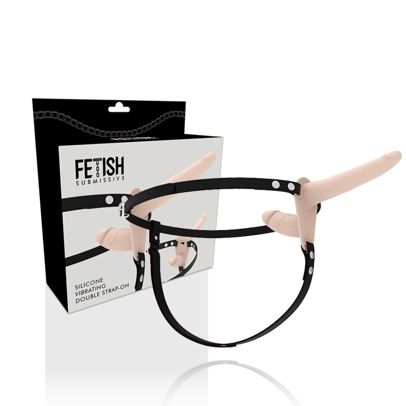 FETISH SUBMISSIVE HARNESS - DOBLE PENETRACIÓN VIBRADOR FLESH UP FETISH SUBMISSIVE HARNESS
