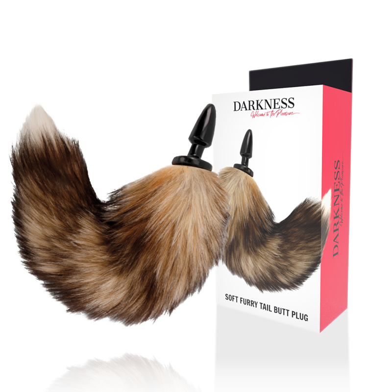 DARKNESS - COLA NATURAL CON PLUG ANAL SILICONA 10 CM DARKNESS ANAL