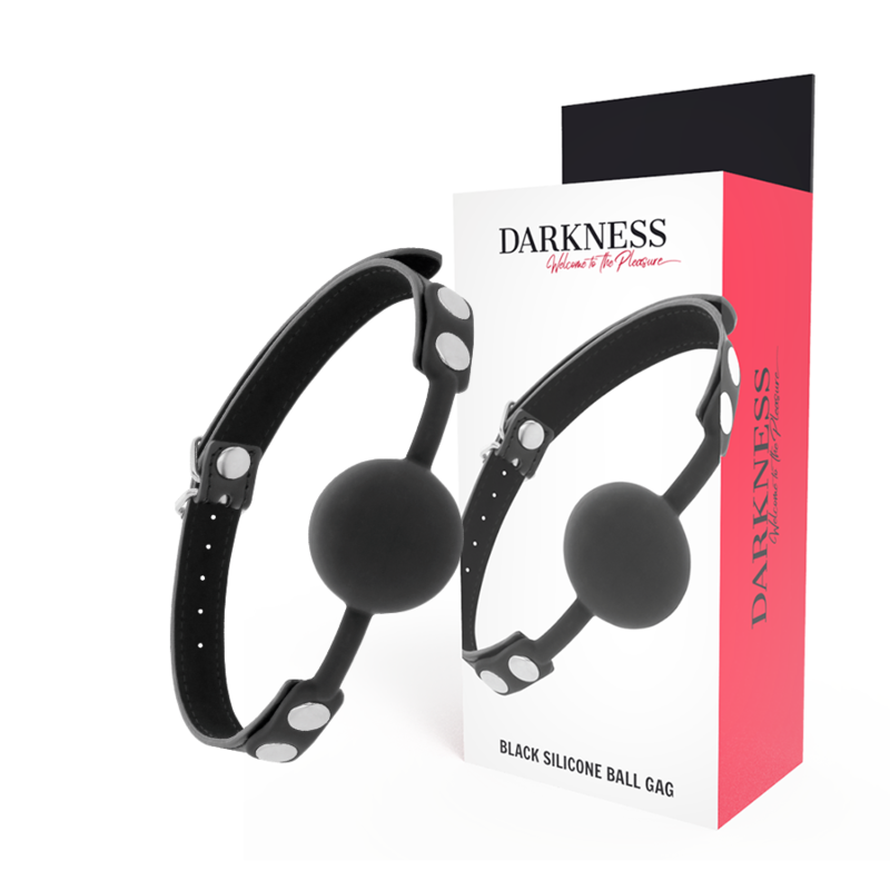 DARKNESS - MORDAZA SILICONA NEGRO DARKNESS BONDAGE