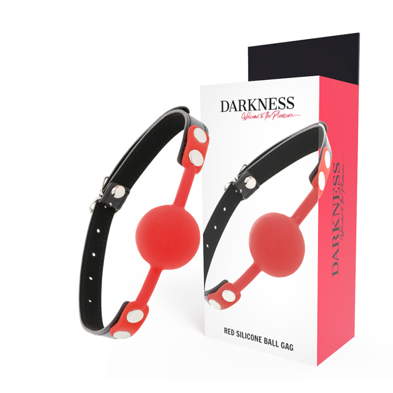 DARKNESS - MORDAZA  SILICONA ROJO DARKNESS BONDAGE
