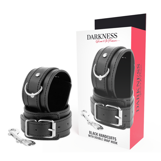 DARKNESS - ESPOSAS AJUSTABLES NEGRO CON DOBLE CINTA REFUERZO DARKNESS BONDAGE