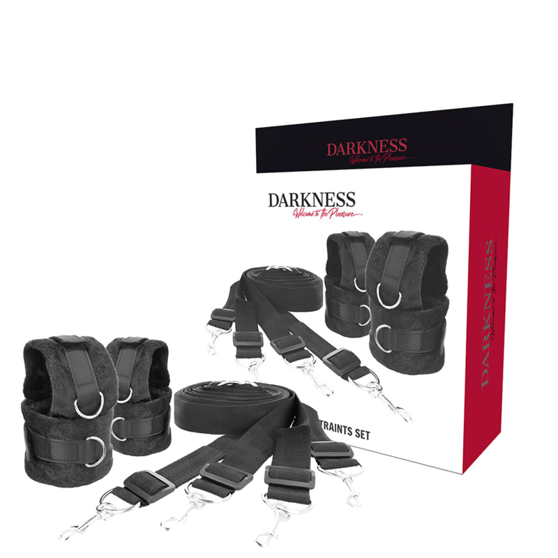 DARKNESS - SET DE ATADURAS PARA LA CAMA DARKNESS BONDAGE