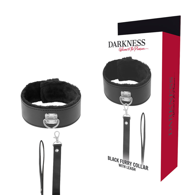 DARKNESS - COLLAR FORRADO CON CADENA TITANIUM DARKNESS BONDAGE