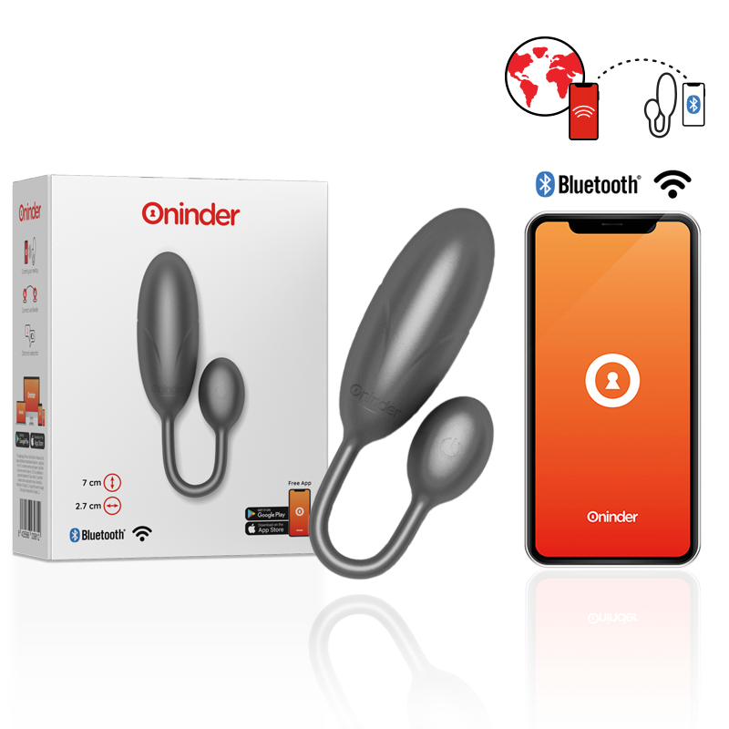 ONINDER - DENVER HUEVO VIBRADOR ROSA 7 X 2.7 CM - APP GRATUITA ONINDER