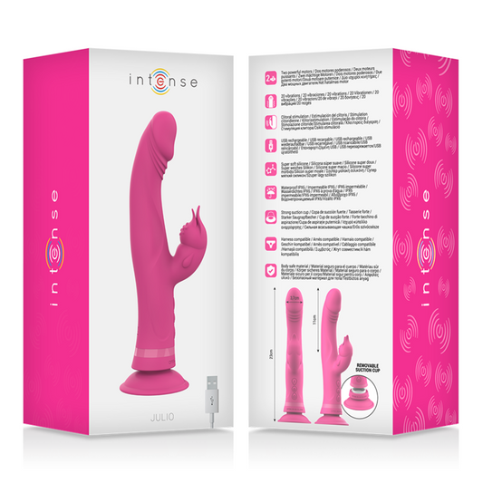 INTENSE - JULIO VIBRADOR RABBIT SILICONA ROSA INTENSE FUN