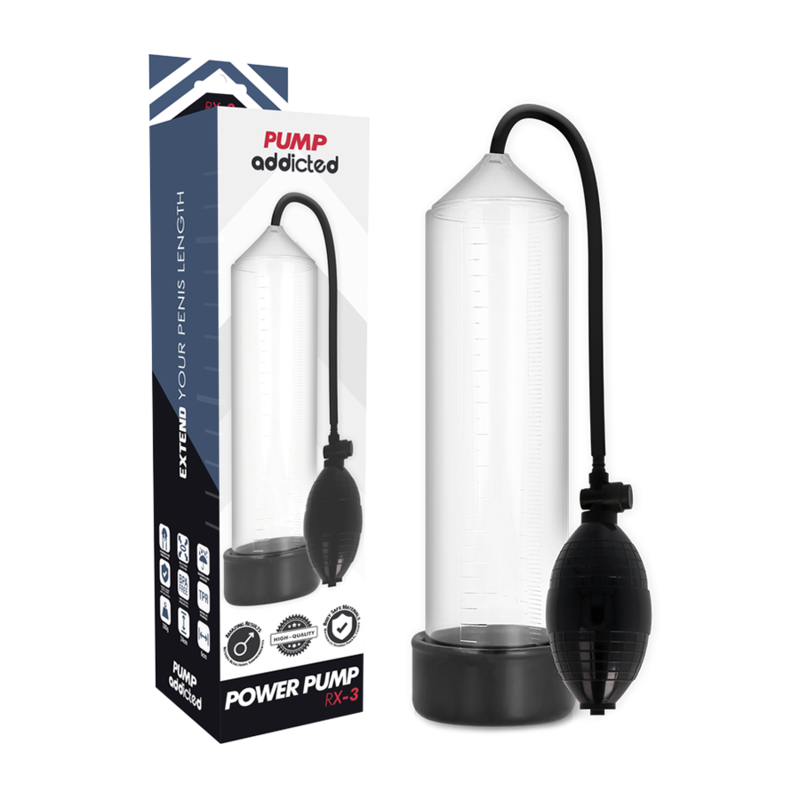 PUMP ADDICTED - BOMBA ERECCIÓN RX3 TRANSPARENTE PUMP ADDICTED