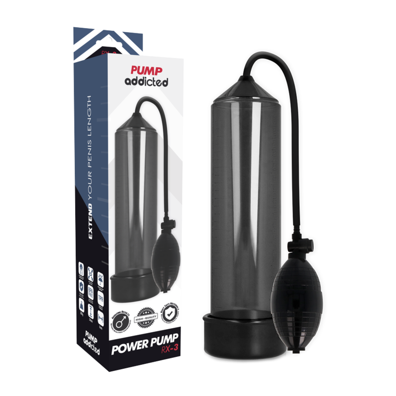 PUMP ADDICTED - BOMBA ERECCIÓN RX3 TRANSPARENTE PUMP ADDICTED