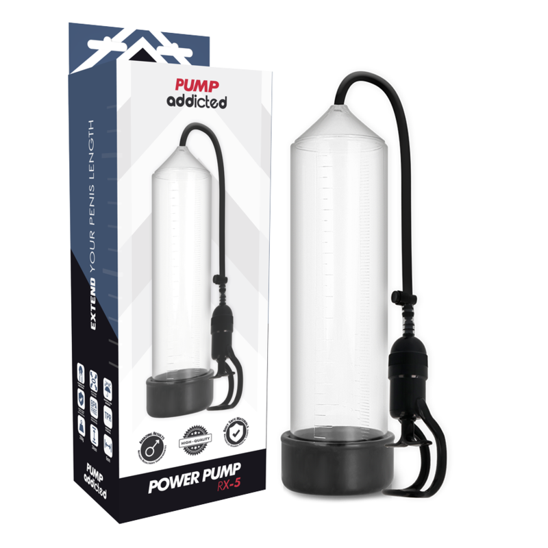 PUMP ADDICTED - BOMBA ERECCIÓN RX5 TRANSPARENTE PUMP ADDICTED