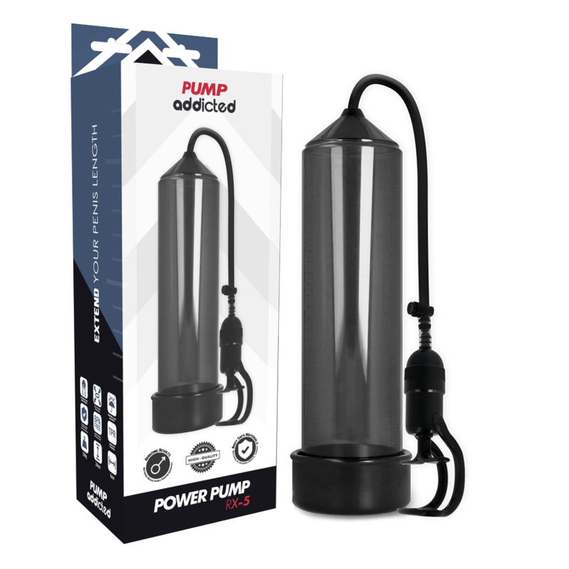 PUMP ADDICTED - BOMBA ERECCIÓN RX5 TRANSPARENTE PUMP ADDICTED