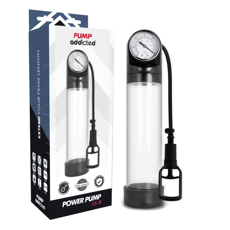 PUMP ADDICTED - BOMBA ERECCIÓN RX9 TRANSPARENTE PUMP ADDICTED