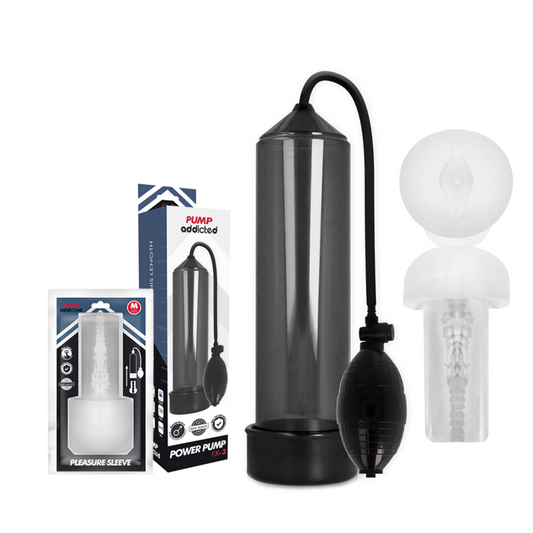 PUMP ADDICTED - RX3 BOMBA ERECCIÓN NEGRO CON MASTURBADOR PUMP ADDICTED