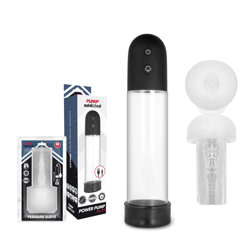 PUMP ADDICTED - BOMBA ERECCIÓN RX11 AUTOMÁTICA CON MASTURBADOR PUMP ADDICTED