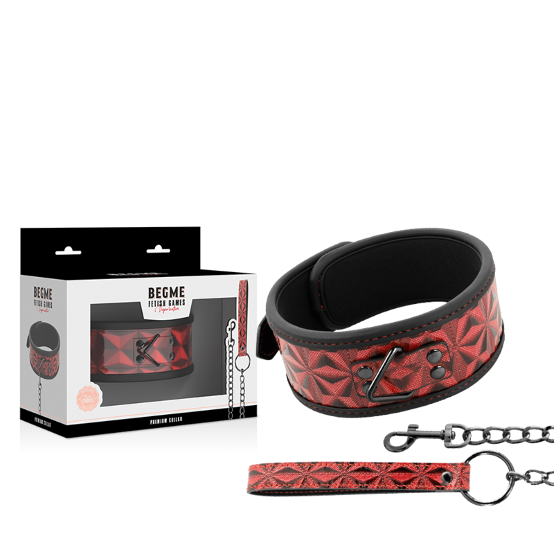 BEGME - RED EDITION COLLAR CUERO VEGANO CON FORRO DE NEOPRENO BEGME RED EDITION