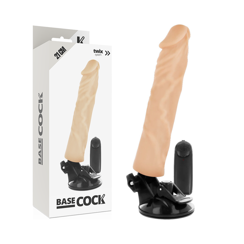 BASECOCK - VIBRADOR REALISTICO CONTROL REMOTO NATURAL 21 CM -O- 4 CM BASECOCK