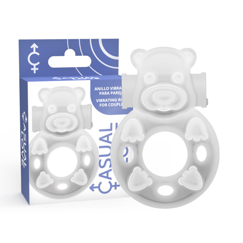 CASUAL LOVE - 26 ANILLO VIBRADOR CONEJITO TRANSPARENTE CASUAL LOVE
