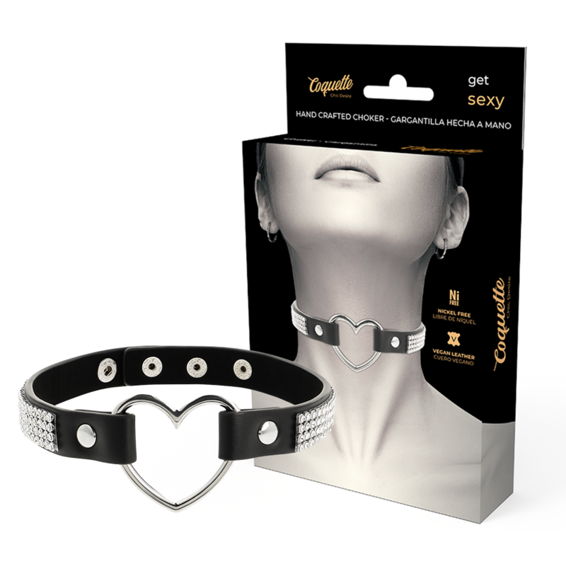 COQUETTE CHIC DESIRE - CHOKER CUERO VEGANO CORAZON COQUETTE ACCESSORIES