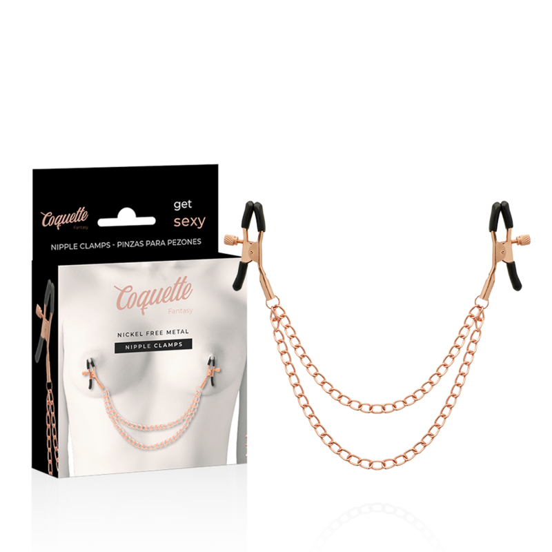 COQUETTE CHIC DESIRE - FANTASY PINZAS METALICAS PEZONES CON CADENA COQUETTE FANTASY
