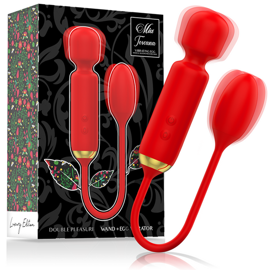 MIA - TOSCANA DOUBLE PLEASURE WAND + HUEVO VIBRADOR MIA