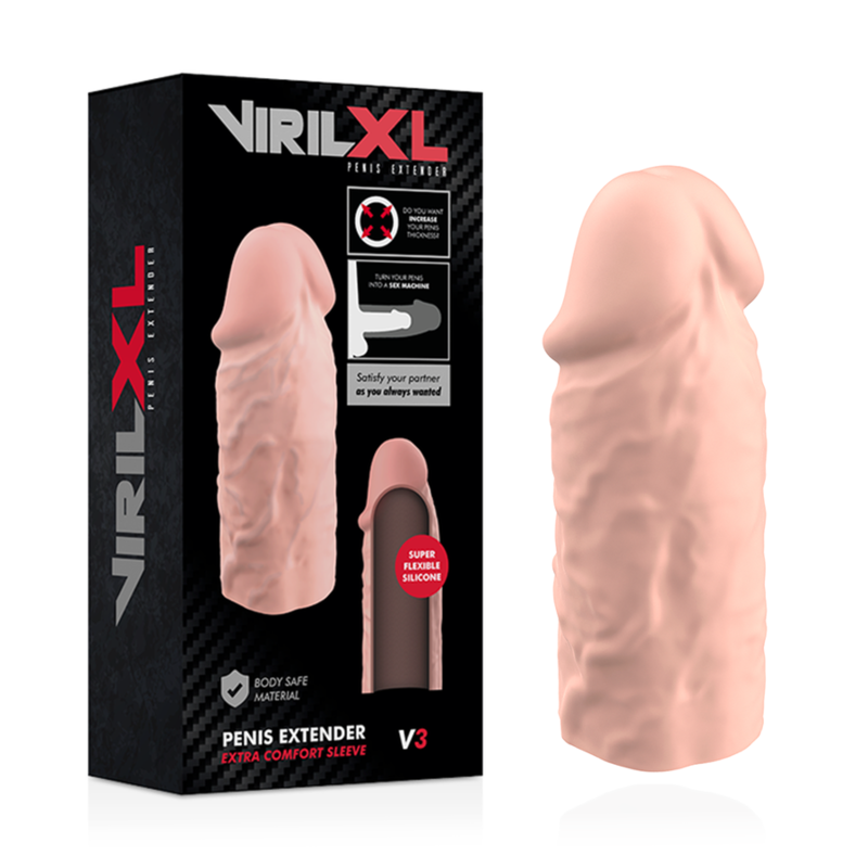 VIRILXL - EXTENSION DE PENE LIQUID SILICONE V3 NATURAL VIRILXL