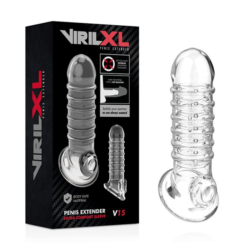 VIRILXL - EXTENSION Y FUNDA  DE PENE  V15 TRANSPARENTE VIRILXL