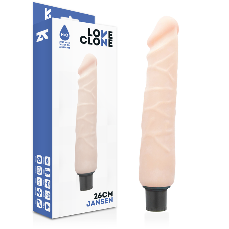 LOVECLONE - JANSEN VIBRADOR REALISTICO  SELF LUBRICATION 26 CM -O- 4.2 CM LOVECLONE