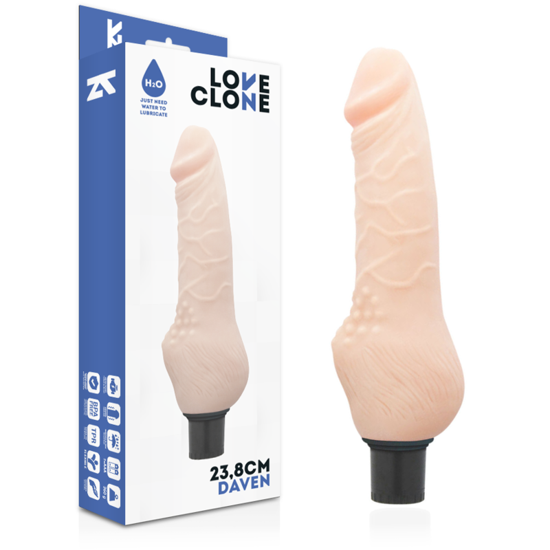 LOVECLONE - DAVEN VIBRADOR REALISTICO SELF LUBRICATION 23.8 CM -O- 3.8 CM LOVECLONE