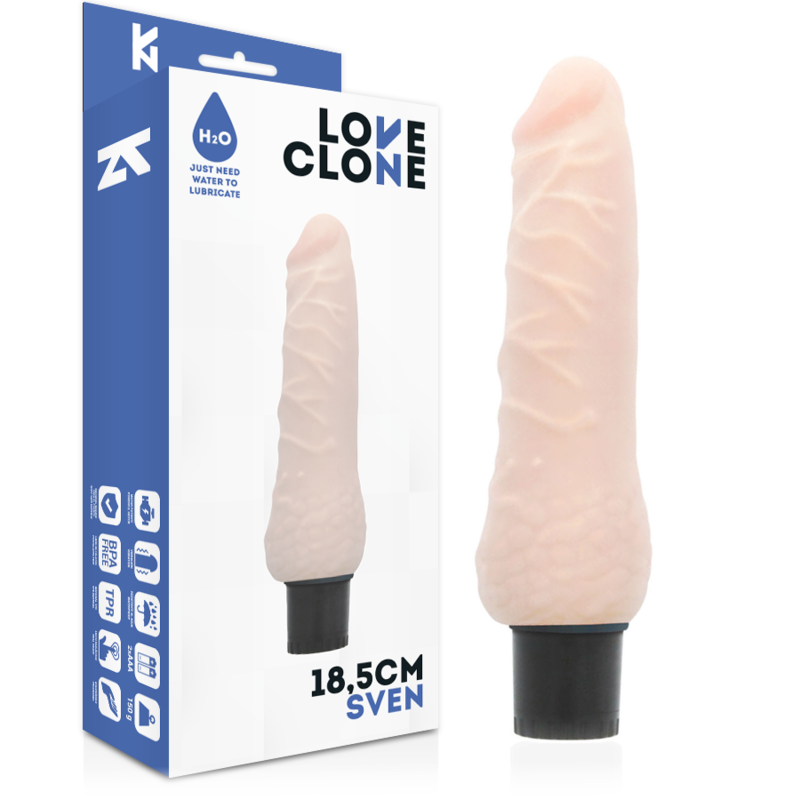 LOVECLONE - SVEN VIBRADOR REALISTICO  SELF LUBRICATION 18.5 CM -O- 3.3 CM LOVECLONE