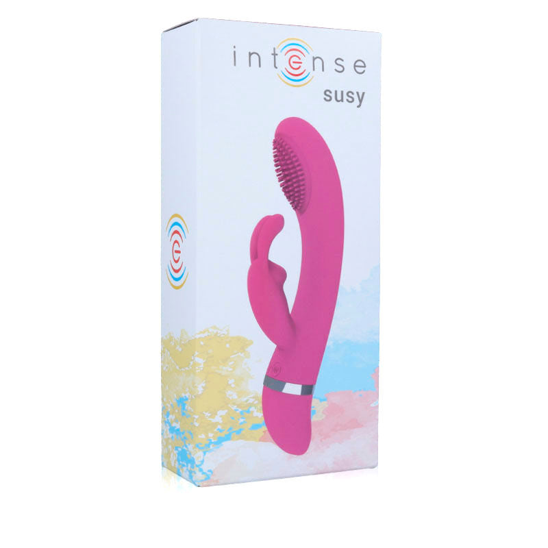 INTENSE - SUSY VIBRADOR OSCILANTE SILICON RABBIT ROSA INTENSE FUN