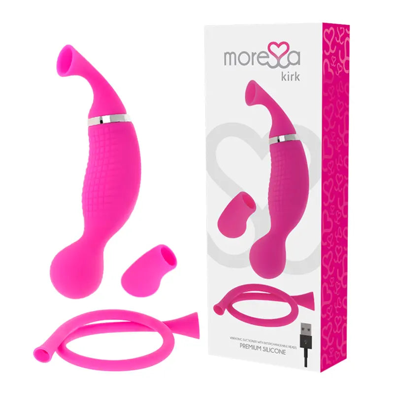 MORESSA - KIRK DUO SUCCIONADOR + MASAJEADOR MULTI PRESTACIONES PREMIUM SILICONE RECARGABLE MORESSA