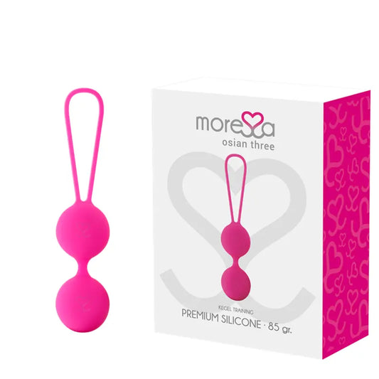 MORESSA - OSIAN THREE ENTRENAMIENTO SUELO PELVICO 85 gr PREMIUM SILICONA ROSA MORESSA