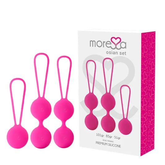 MORESSA - OSIAN SET PREMIUM SILICONA ROSA (Osian One - 51 g | Osian Two - 101 g | Osian Three 85 g) MORESSA