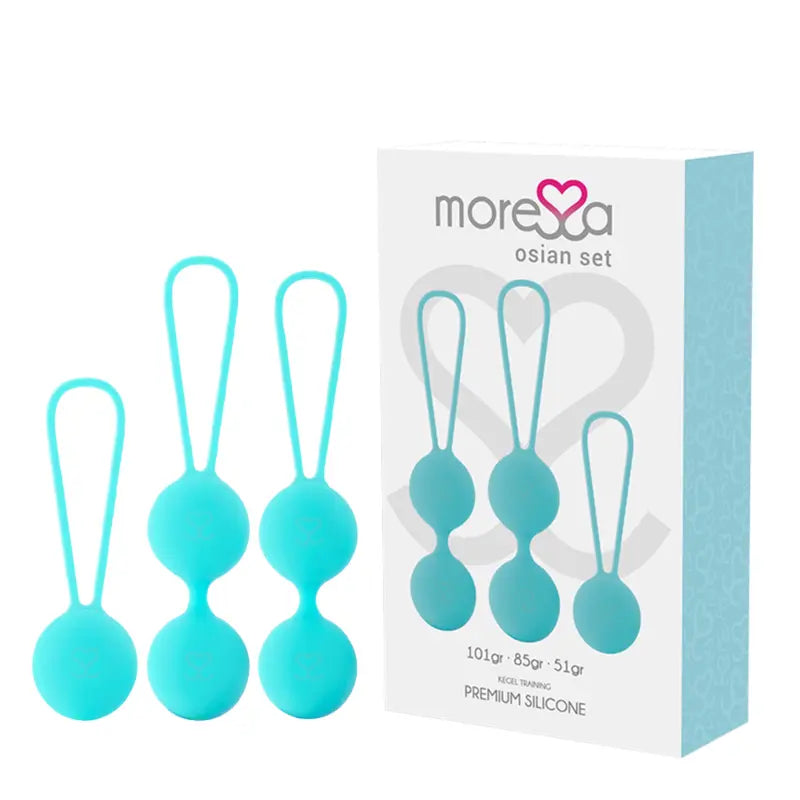 MORESSA - OSIAN SET Osian One; 51 Gr / Osian Two; 101 Gr / Osian Three 85 gr PREMIUM SILICONA TURQUESA MORESSA