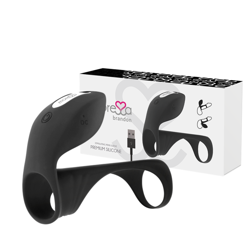 MORESSA - BRANDON POTENTE ANILLO VIBRADOR CON FUNDA DE ENGROSAMIENTO MASCULINO MORESSA