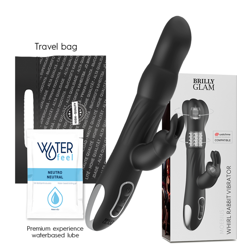 BRILLY GLAM - MOEBIUS RABBIT VIBRATOR & ROTATOR COMPATIBLE CON WATCHME WIRELESS TECHNOLOGY BRILLY GLAM