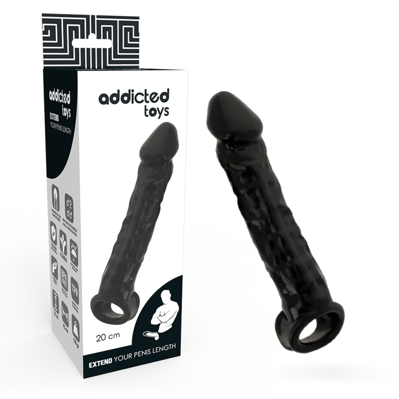 ADDICTED TOYS - EXTENSOR PARA EL PENE NEGRO ADDICTED TOYS