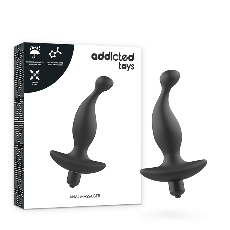 ADDICTED TOYS - MASAJEADOR ANAL CON VIBRACIÓN NEGRO MODELO 1 ADDICTED TOYS