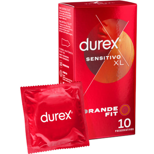 DUREX - PRESERVATIVOS SENSITIVO XL 10 UNIDADES DUREX CONDOMS