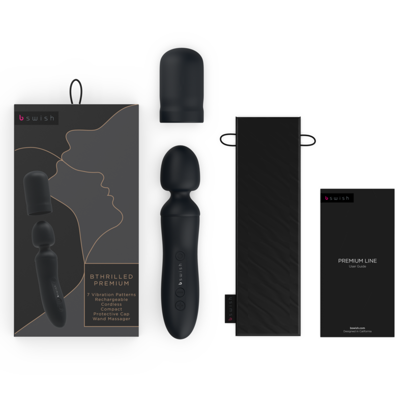 B SWISH - BTHRILLED VIBRADOR WAND PREMIUM NEGRO B SWISH