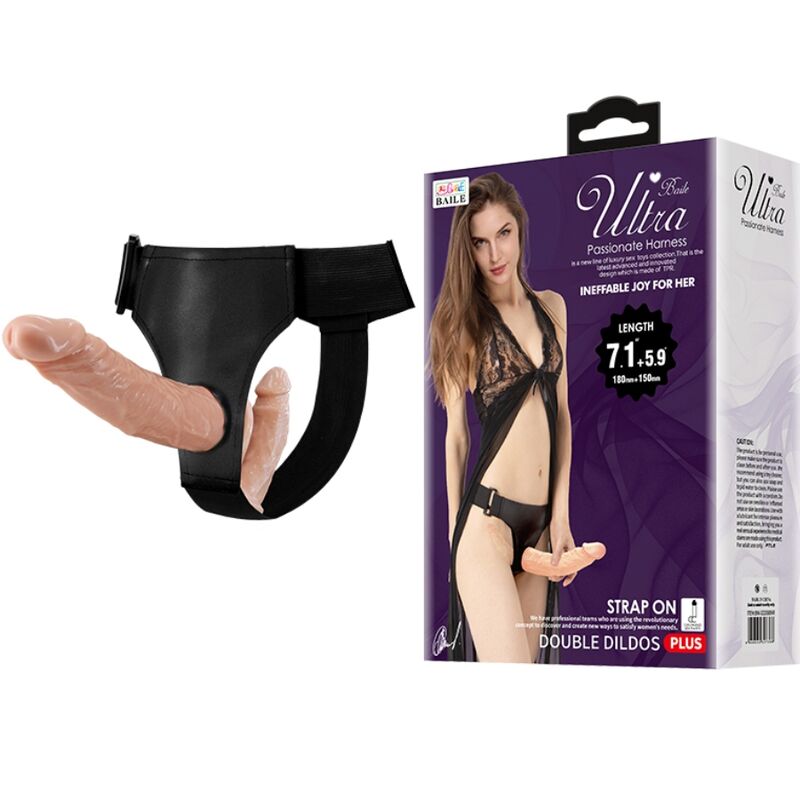 BAILE - ULTRA PASSIONATE HARNESS DOBLES DILDOS CON ARNÉS BAILE HARNESS COLLECTION