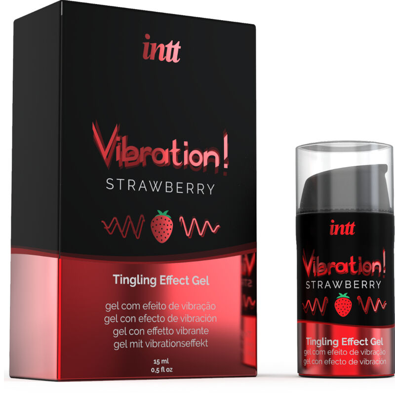 INTT - POTENTE ESTIMULANTE ÍNTIMO GEL VIBRADOR LIQUIDO FRESA 15 ML INTT UNISEX AROUSAL GEL