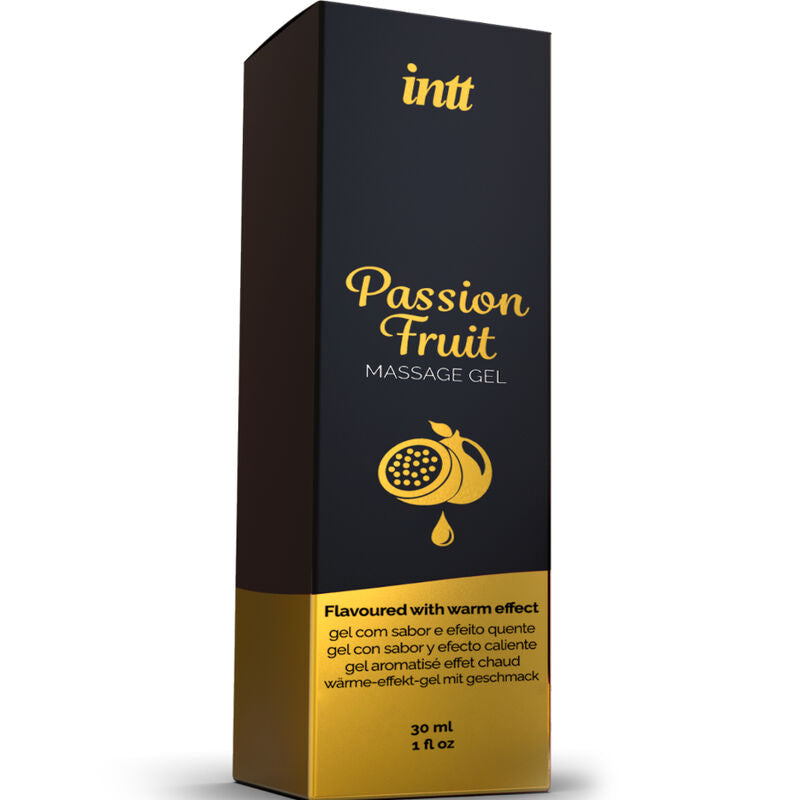 INTT MASSAGE & ORAL SEX - GEL DE MASAJE SABOR A FRUTA DE LA PASIÓN EFECTO CALOR INTT MASSAGE & ORAL SEX